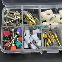 80 sztuk Dental Prophy szczotka do polerowania puchar Alumina nylonowa wełna tarcza filcowa 5